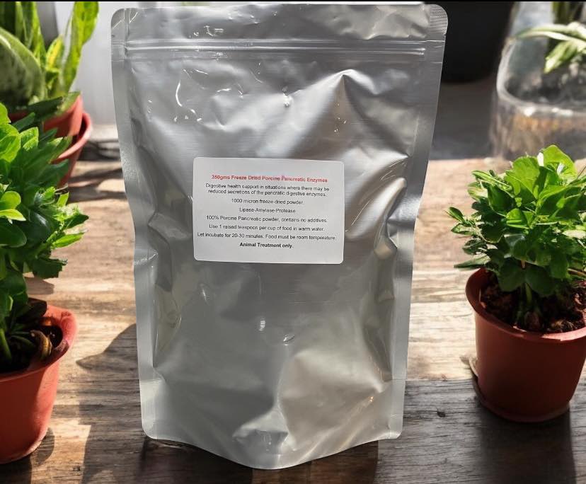 Freeze Dried Porcine Pancreatic Enzymes - 350gms Trial size - Pet Food Supplement